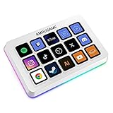 FIFINE AmpliGame ゲームコントローラー 15個のショートカット OBS ストリーミングスタジオ用 マクロキー トリガーアクション PCメディア RGB コントローラー コンテンツ制作/オフィスワーク用 D6 ホワイト