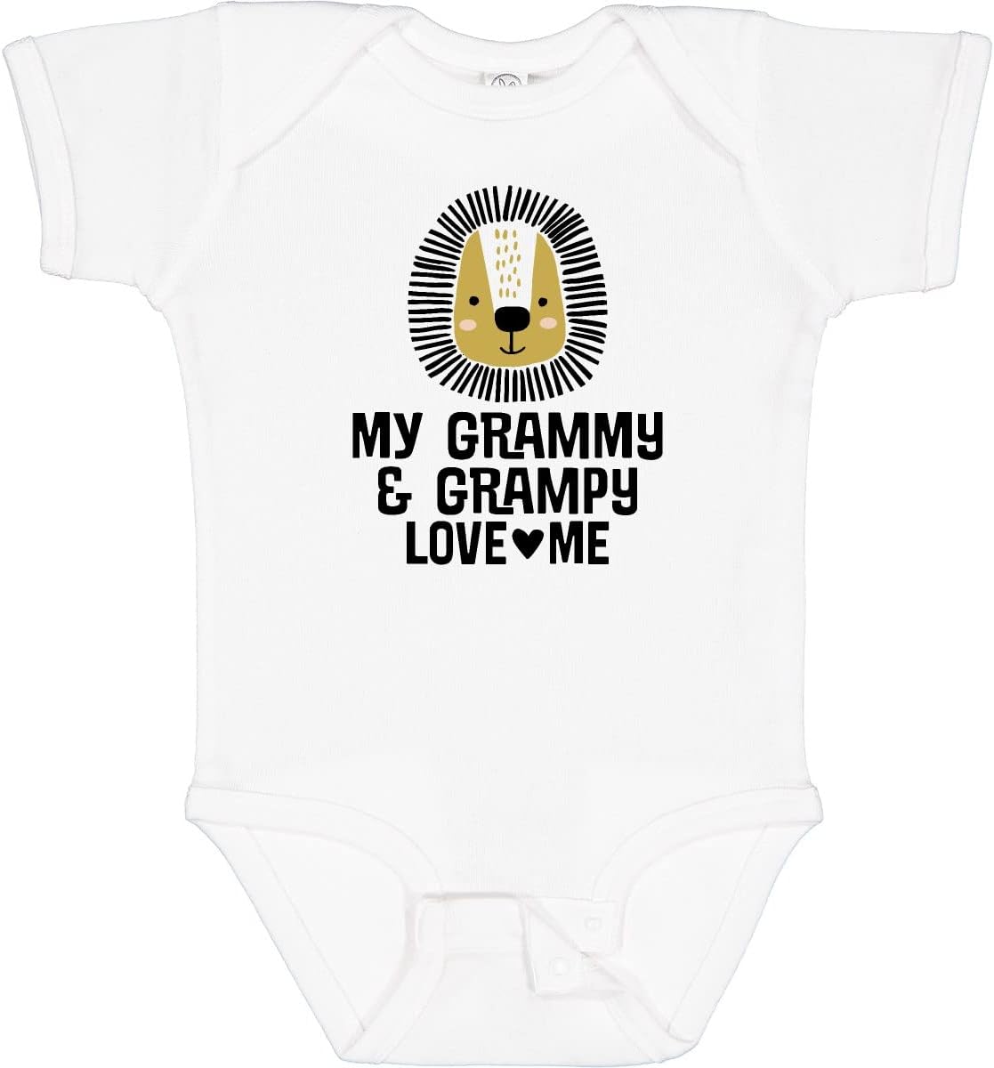 inktastic My Grammy and Grampy Love Me Baby Bodysuit