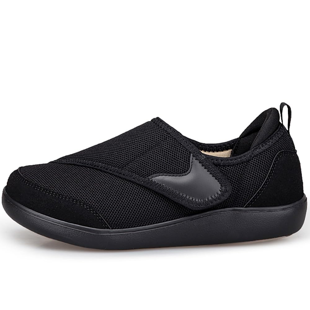 Eagsouni Extra Weit Diabetiker Schuhe Damen Herren Hausschuhe Leichte Atmungsaktive rutschfest Orthopädische verbandsschuhe Klettverschluss Senioren Walkingschuhe für Geschwollene Füße