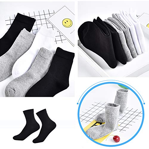 Jamegio 20 Pairs Boys Athletic Socks Toddler Boys Girls Breathable Soft Cotton Socks(4-6T) #TOP6