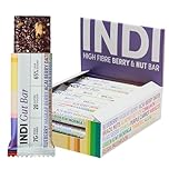 INDI High Fibre Gut Health Bars — Made of 20 Superfoods, Vegan & Gluten Free — Plant Based with Nuts, Seeds & Fruit — No Added Sugar, Natural Energy — 12 Pack, Made in UK