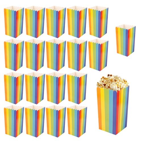 BigKego 20 Piezas Cajas de Palomitas Bolsa de Papel Palomitas Contenedor de Palomitas 17,2x10x8cm para Fiestas de Cumpleaños Bodas Noche de Película