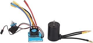 120a esc combo, lightweight adjustable compact xt60 plug type 3100kv brushless motor 3.175mm shaft for 1/8 rc car