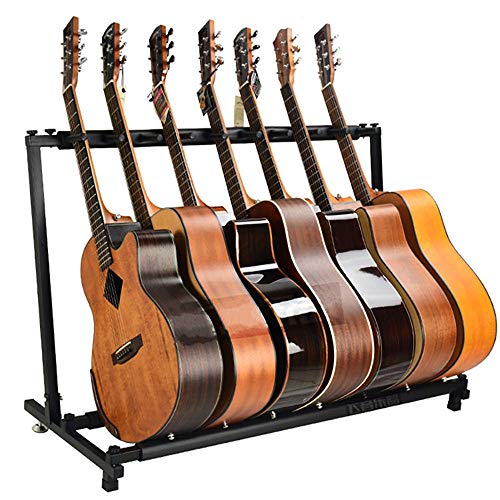 Support de guitare en bois Multiple Guitar Holder Rack, support peut contenir jusqu’à 7 ou électrique Guitare acoustique… - Les Beatles, Paul McCartney, John Lennon, RIngo Starr, George Harrison Support de guitare en bois Multiple Guitar Holder Rack, support peut contenir jusqu'à 7 ou électrique Guitare acoustique…