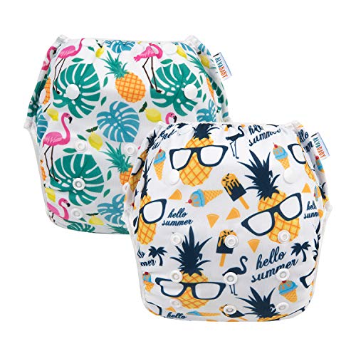 Alvababy 2Pcs Swim Diapers Reuseable Adjustable For Baby Gifts Swimming Lessons Dyk57-58 #TOP1