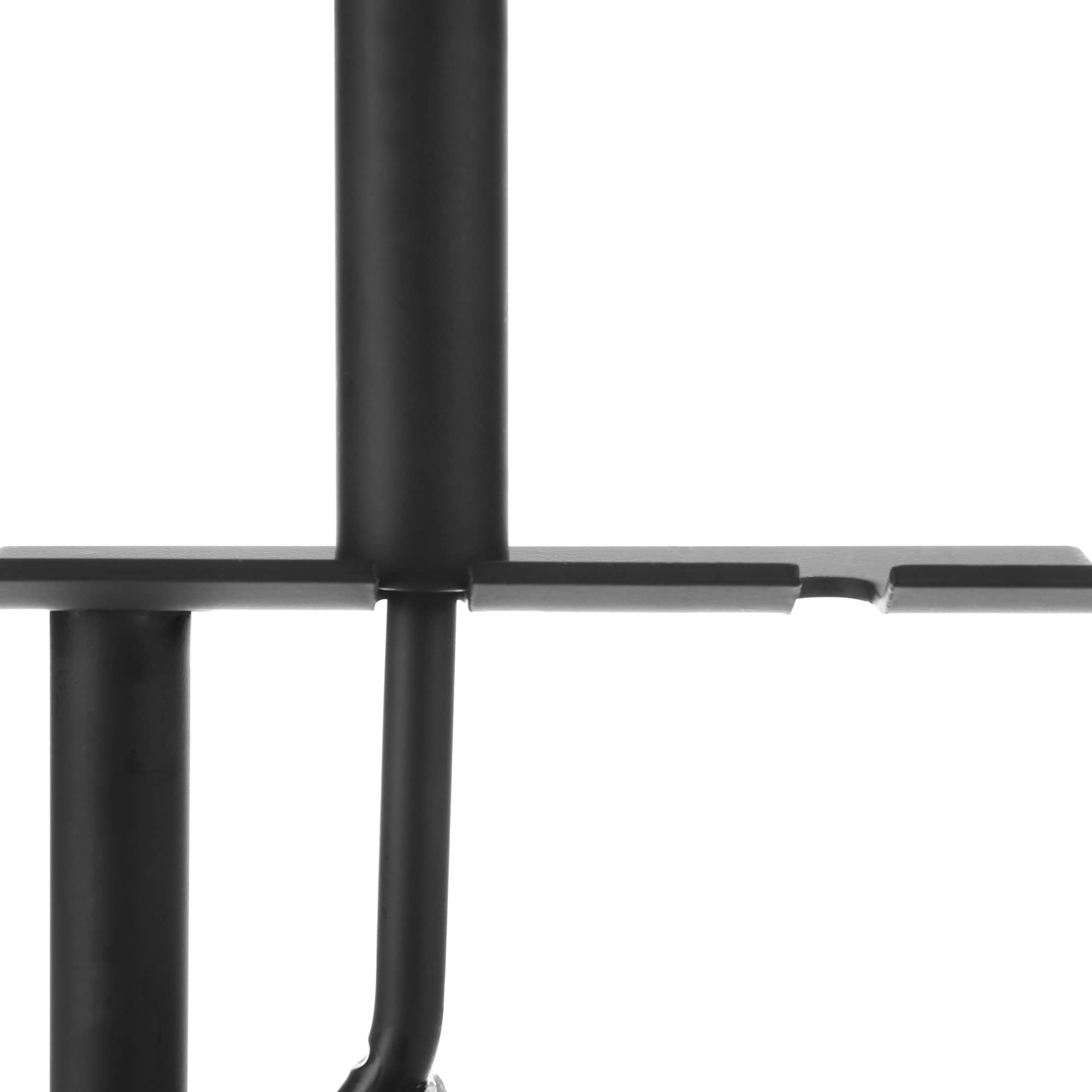 COM-FOUR® Conjunto de chimenea en negro en un tamaño compacto de metal, con pala, escoba y soporte-Ideal para estufas (003 piezas de cubiertos)