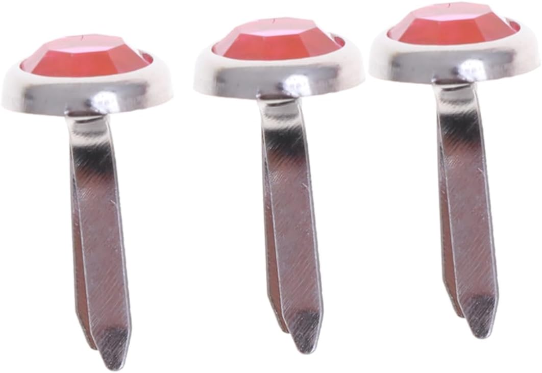 OHPHCALL Easy to Use Metal Mini Brads 50 Pack for DIY Craft Projects Scrapbooking and Handmade Dec
