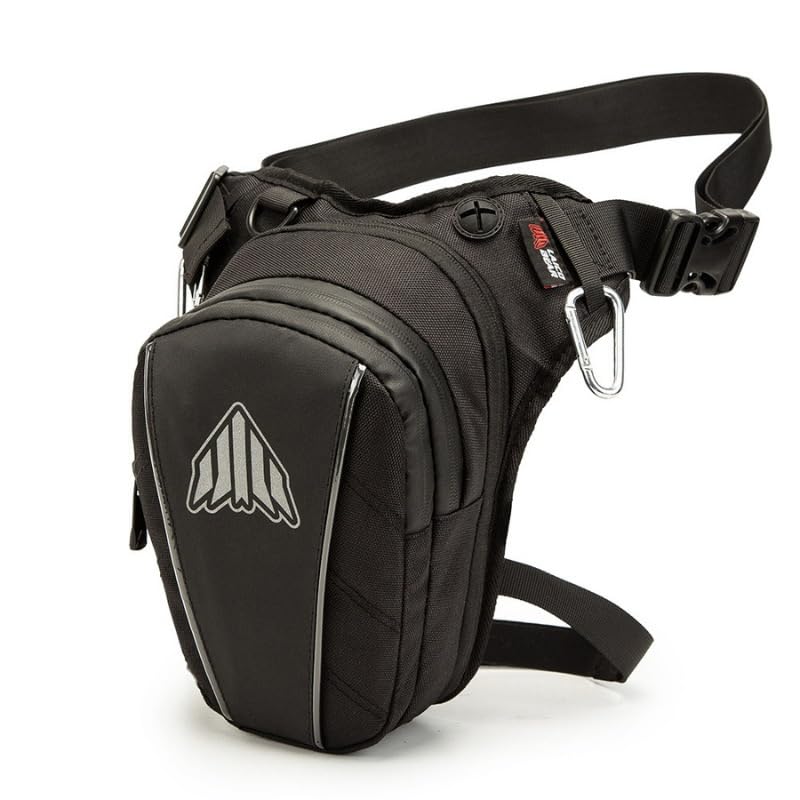 Sacoche moto jambe grise étanche pour motard et cycliste