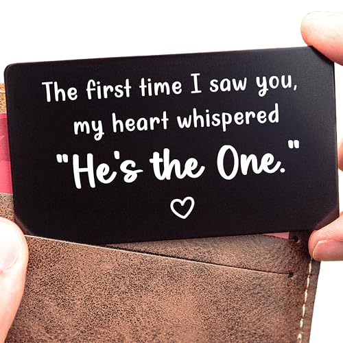 Engraved Wallet Card for Husband – Romantic Gift for Him, Anniversary, Birthday, Valentine’s Day, Wedding, Love Note from Wife, Husband Gifts, Boyfriend Gift, The One Keepsake