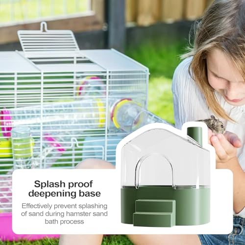 Caixa de areia de hamster, recipiente de banho de areia de hamster,Grande caixa de banho de areia de