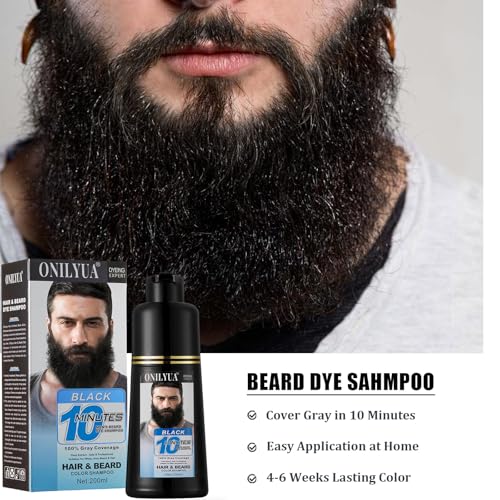 Tinte de Barba para Hombre, Cobertura Instantánea en 10 Minutos miniatura 3