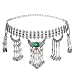 ROSG Taillenkette Farbe Metall Hippie Boho Blume Türkisch Böhmisches Glänzendes Kleid Gürtel Bauchtanz Taillenkette Münzen Sexy Körper Indischer Schmuck Frau