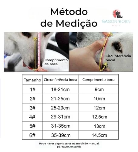 Focinheira Reforçada Silicone Ajustável Para Cachorros Todos Os Portes Bacon Born Pet (2)