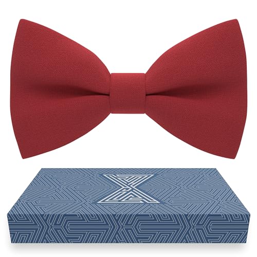 Image of Bow Tie House Mens Bowties Pre-tied Shape Clip on Bowtie Solid Men Formal Wear for kids, baby boys, toddler any age bow ties