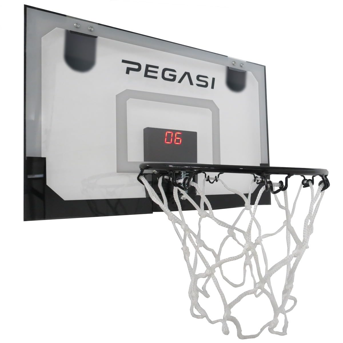 Pegasi Mini-Basketball-Rückwand mit Tür LED 45x30cm - Schwarz