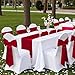 MDS Pack of 10 Satin Table Runners 12 x 108 Inch Long Wedding Sateen Bright Silk Smooth Table Runner for Wedding Reception Birthday Graduation Party Event Banquet Dinner Decoration - Apple Red