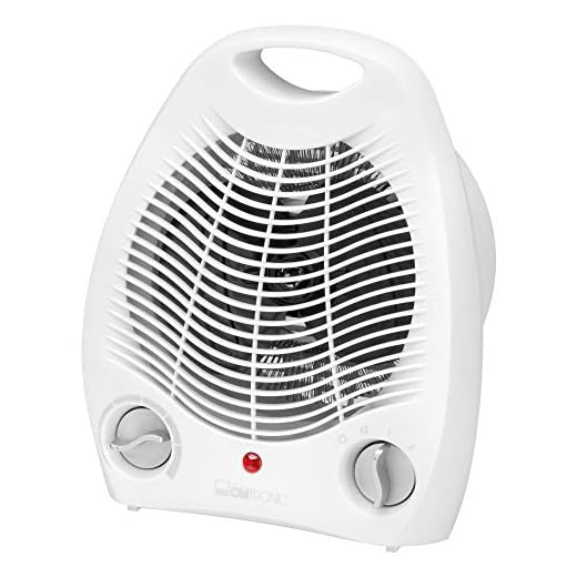 Clatronic 271671 Calefactor, 2 niveles de temperatura, función ventilador, 2000 W, 230 V, Blanco
