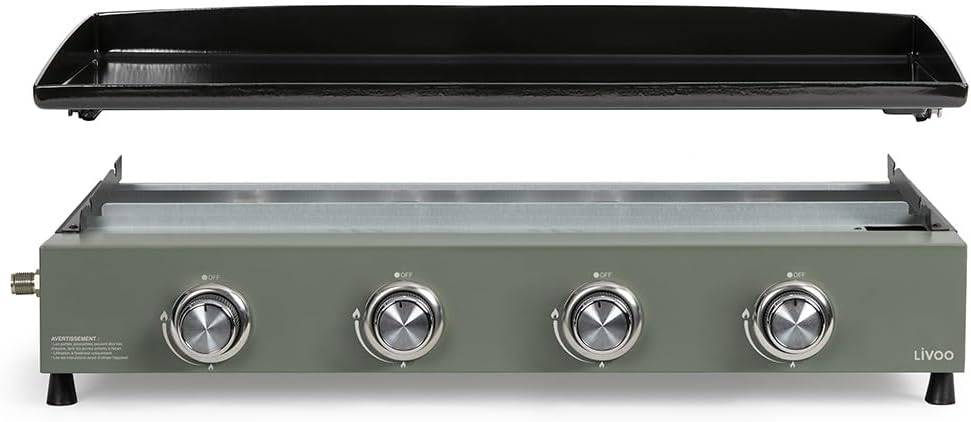 LIVOO DOC325 Gas Plancha with cooking plate removed