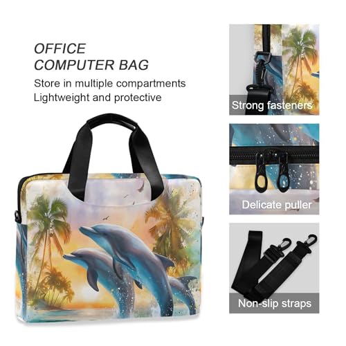 Maletín para portátil ALAZA Dolphins Palm 13-15.6 pulg miniatura 5