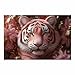 TERUEA Tela Animali Stampe Decorazione Design Tigre Rosa Tra...
