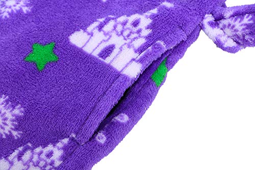 Arctic Paw Kids Girls Children Soft Hooded Bath Cover Up ,White Castle-Purple,M(Ages 4-6) #TOP4