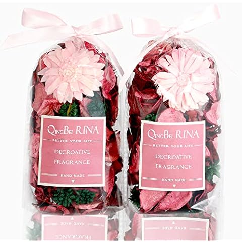 Qingbei Rina Frühling Potpourri Dekor, Mini Rosa Duft Potpourri Schüssel Füller, Dekorative Vase Füller, Home Frangrance Sachets, Badezimmer Küche Party Hochzeit Geschenk Cover