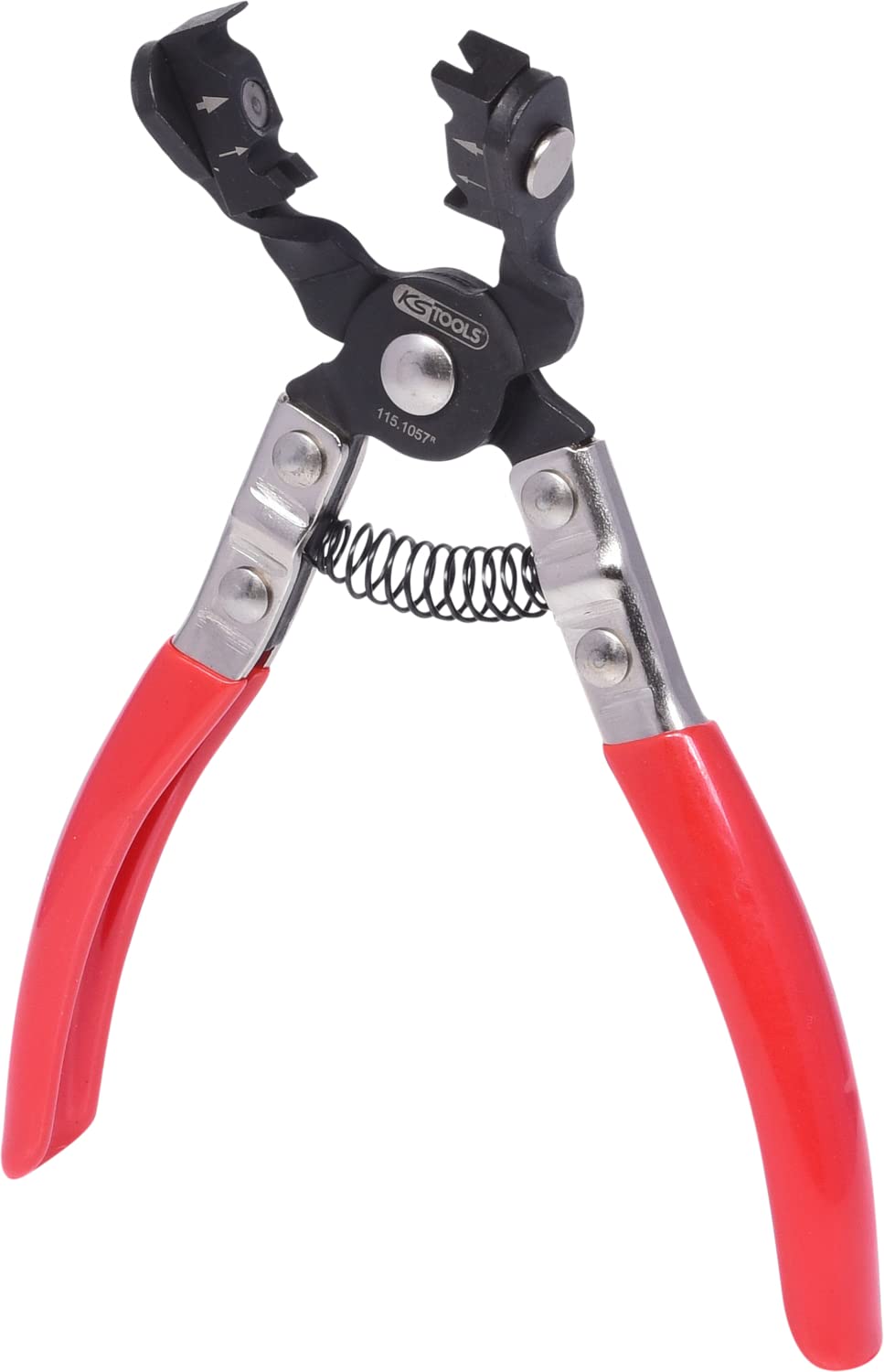 KS Tools 115.1057 - Tenaza para abrazaderas de mangueras con mordazas móviles (l = 200 mm)