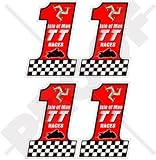 moto gp helm schleifen 4 Vinyl aufkleber, 5cm X 3,5cm jeder.