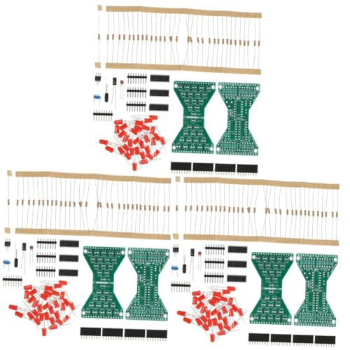 MUCKLILY 5 Sets Electronic Soldering Hourglass Diy Kit Practice Teaching Training Set