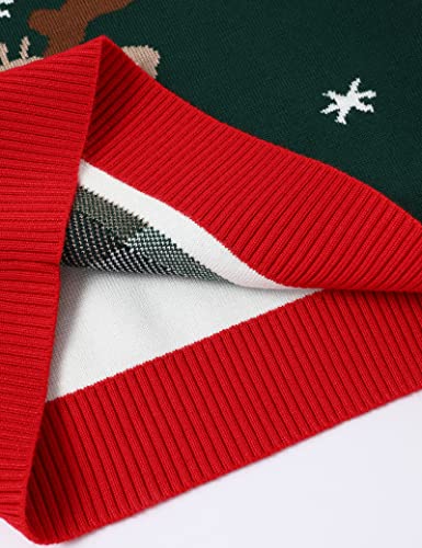 Menglang Christmas Outfit Toddler Baby Boys Girls Christmas Deer Sweater Xmas Outfit Winter Clothes （Deer Green, 3-4 T） #TOP5