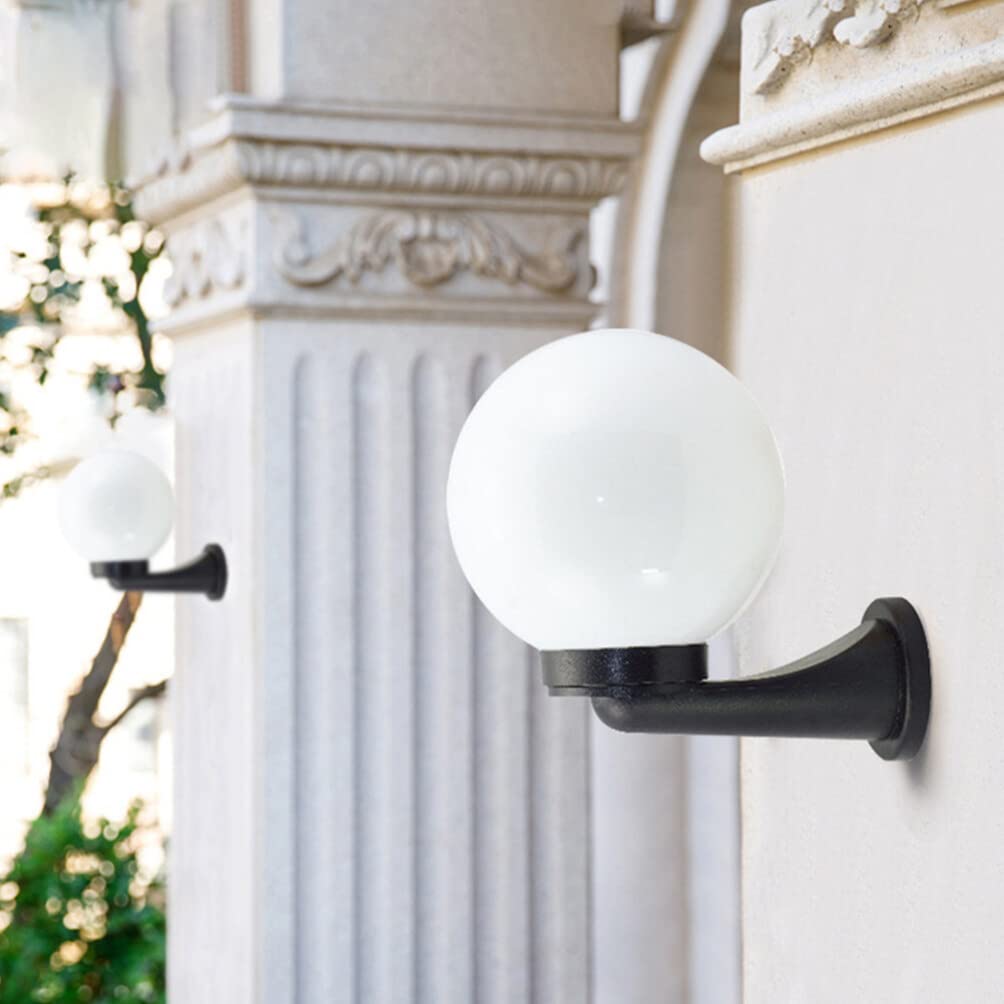 Alipis Globo de Repuesto para Lámpara de Acrílico Cubierta de Globos de Luz Redondos con Apertura sin Cuello Pantalla para Farolas Exteriores para Accesorios de Pared de Techo