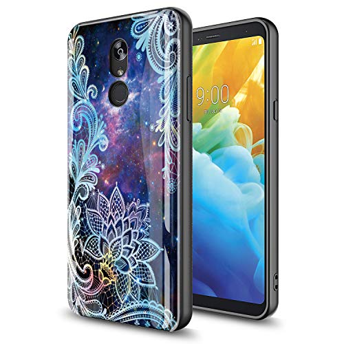 GORGCASE Case Design for LG Stylo 5 2019, LG Stylo 5V 6.2', Slim Anti-Scratch Shock-Proof Fashion Hard PC TPU Bumper Armor Cute Bling Teen Girls Women Man Protective Cover Galaxy Flower