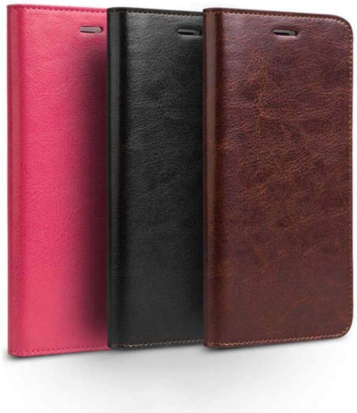 Coque antichoc iPhone 11 portefeuille cuir véritable rose anti-rayures