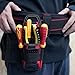 Small Tool Pouch with Belt Clip,Small Tool Holder Pouch, Min Work Organizer Tool Holster and Knife Holder (6 Pockets)