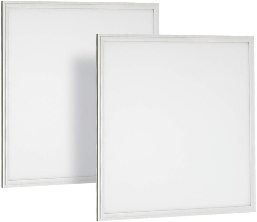 Neox 2x2 LED Flat Panel Light 27W 5000K (Daylight) Edge Lit Fixture 0-10V Dimmable 120-277V Drop Ceiling Light Indoor Commercial Fixture - UL Listed DLC Certified - 2 Pack - - 