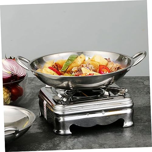 Wok de acero inoxidable con doble mango miniatura 6
