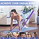 Fokky 1.8M Fitnessbänder, 4er Set Widerstandsbänder Gymnastikband, Resistance Bands mit Tragetasche & Übungsanleitung, Fitnessband für Pilates Yoga Fitness Muskelaufbau