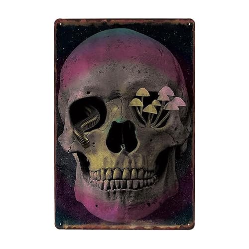 Skull Tattoo Parlors Shop- Metal Tin Sign Retro Vintage Plaque