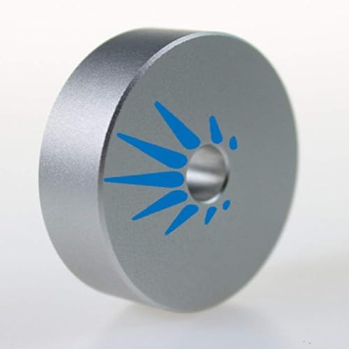 Miniatura 1 de Adaptador de aluminio sólido de 45 RPM para la mayoría de tocadiscos de vinilo de 1.8 onzas, reemplaza el adaptador estándar de 7 pulgadas para