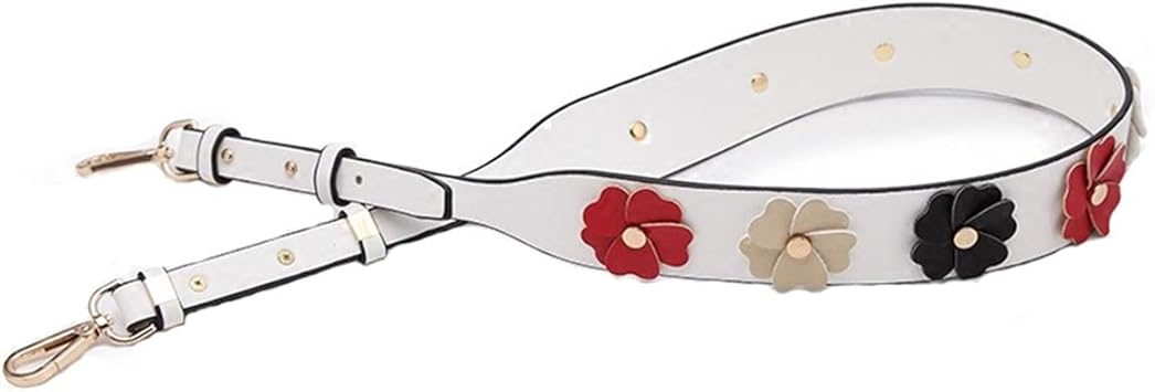 leather flower purse straps