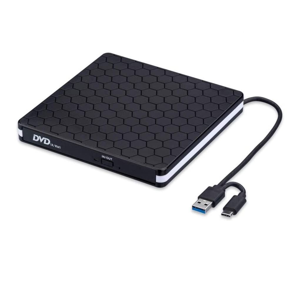 Lecteur CD DVD avec USB 3.0 graveur de CD type C ROM externe portable pour PC portable - 7