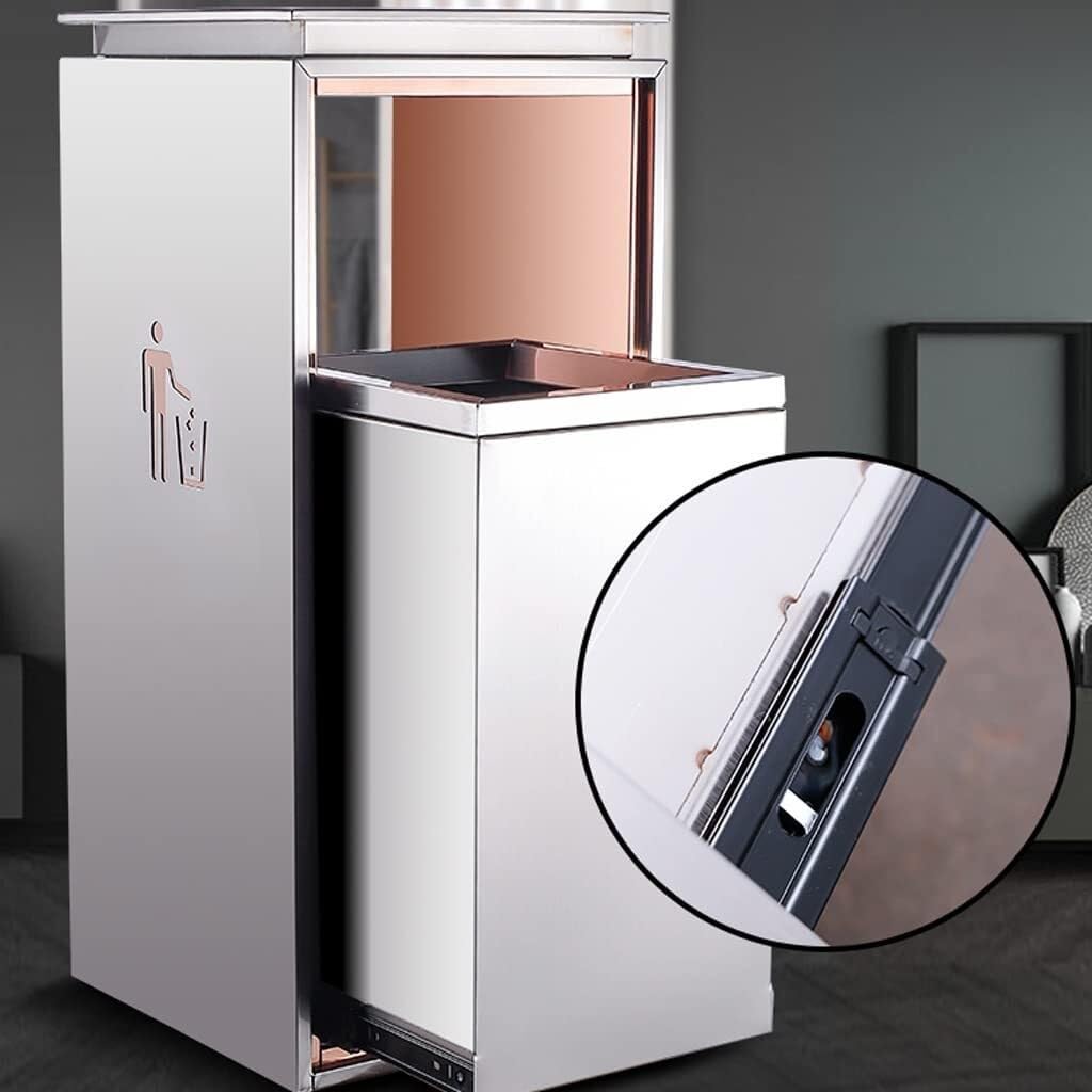 Stainless Steel Ashtray Trash Can with Anti-Fingerprint Coating – Hotel Lobby & Outdoor Use, 72cm