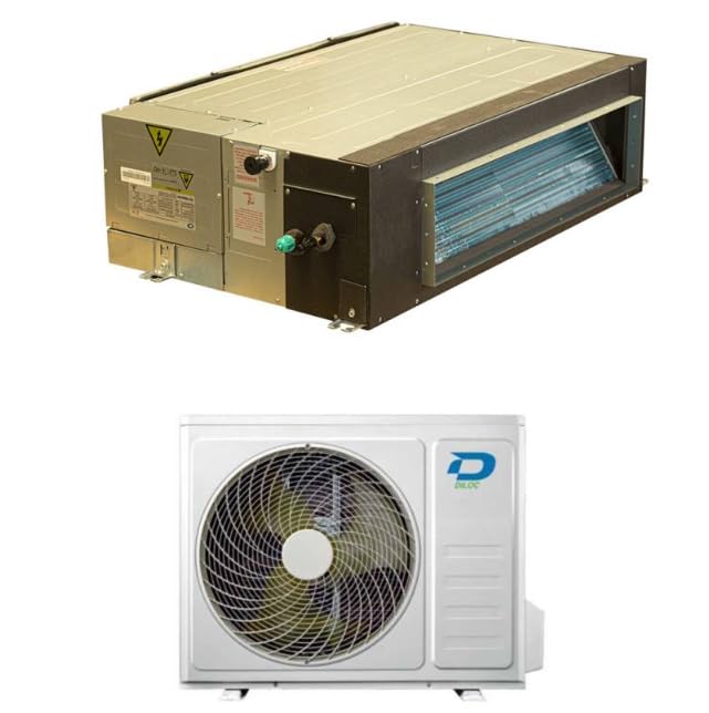 Condizionatore Climatizzatore canalizzato 9000 Btu Diloc Over A++ inverter R32 in Pompa di Calore...
