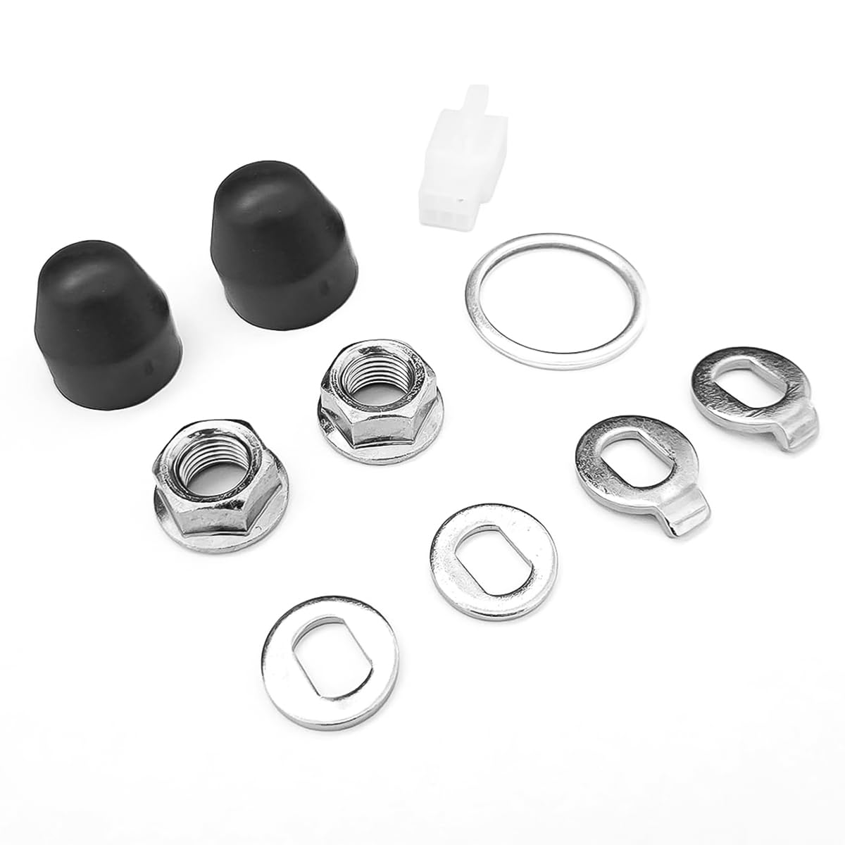 Sarini 1 Set M16 E-Bike Hub Motor Nuts Bike Safety Washers Electric Bicycle Wheel Lock Nuts Motor Axle Bolt Screw (16mm)