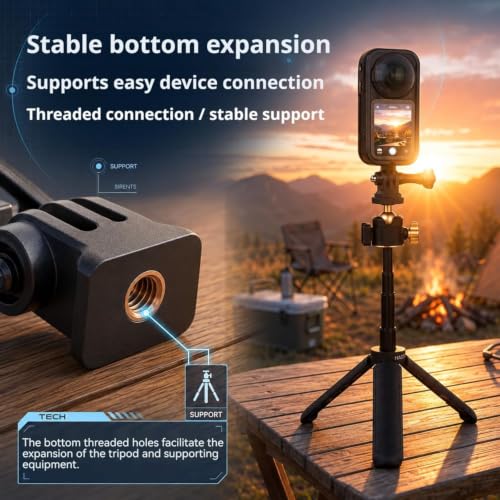 Image of Insta 360 X6 ABS Plastic Housing Cage with 1 /4 Screw Claw Mount, Open-Frame Side-Anti Drop Design, Quick Battery Swap for Insta 360 Action Camera Accessories