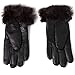Alpine Swiss Womens Leather Dressy Gloves Faux Fur Trim Cuff Thermal Lining Brown Large