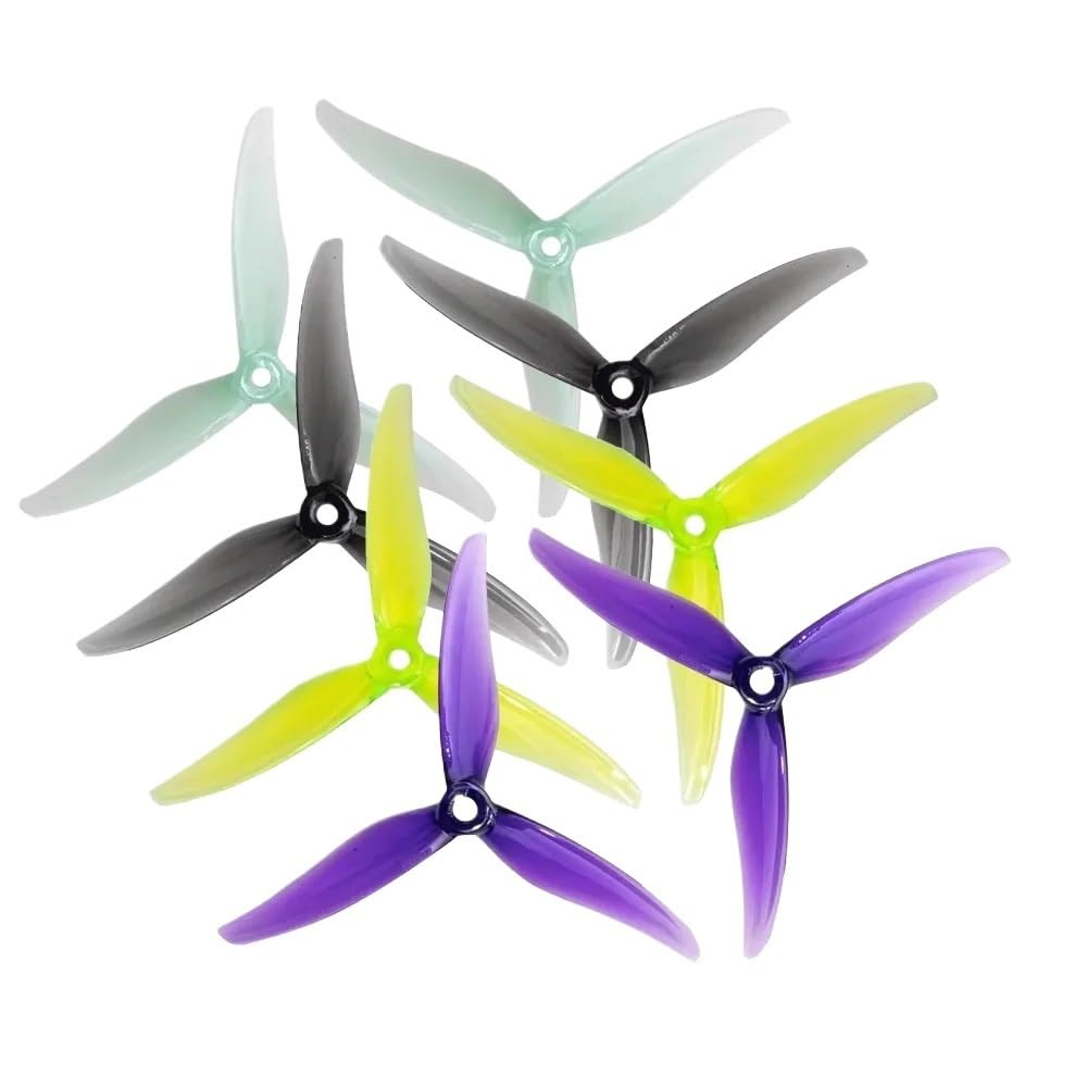 Universale 6 paia di 5 pollici Eliche 3 Girante Adatto per Drone 5131 (6 Paia Rosa)