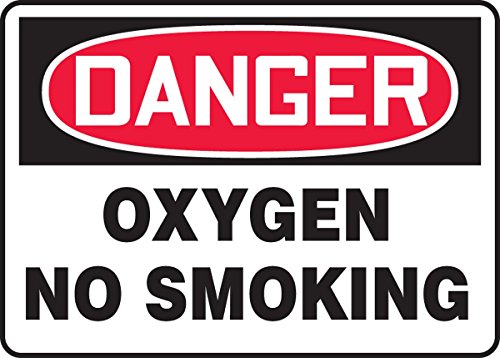Panneau Danger Oxygène en aluminium Accuform ultra résistant aux intempéries