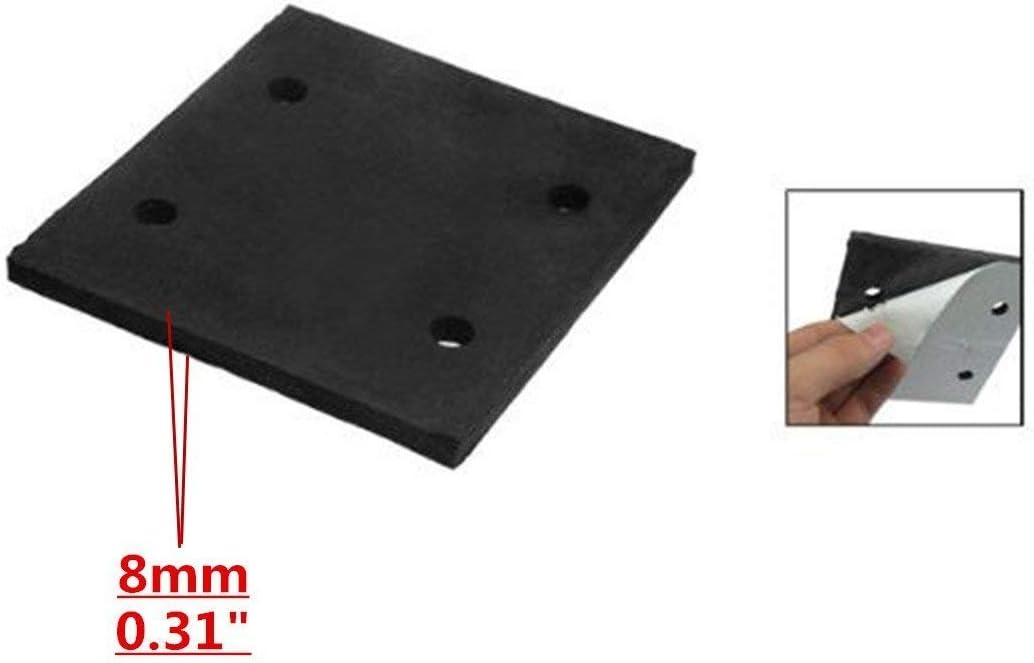 Luomorgo 10 Pcs Black Square Foam Adhesive Foam Replacement Sander Back Pad Sponge Gasket Rubber - - 