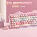 YUNZII C98 ISO DE Kabellose Mechanische Tastatur mit Nummernblock, QWERTZ Layout (DE), 98 Tasten, BT5.0/2,4G/USB-C, Hot-Swap, PBT MOA Keycaps, RGB, Cute Cake Design (Pink, Candy Linear)